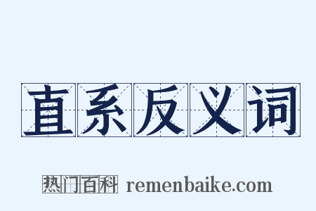 直系反义词是什么意思的图片